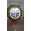 Image 2 : Illuminated Christmas Ornament Décor with LED Infinity Mirror Snowflake, Red, Green, and Gold 30”