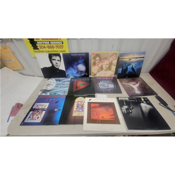 12 Vinyl Records Including Golden Earring, Roger Hodgson, Triumph, Red Rider, Roxy Music