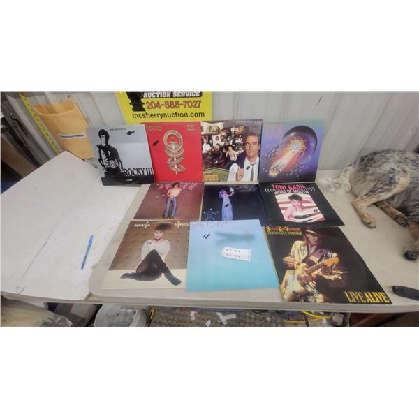 Vintage 1980s Vinyl Records: Journey, Stevie Nicks, Stevie Ray Vaughan, Toto, Rocky III