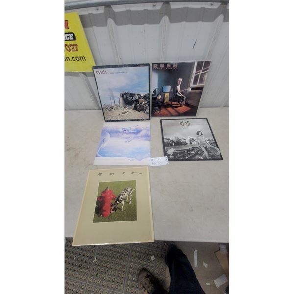 5 Rush Vinyl LP Lot: A Farewell to Kings, Power Windows, Signals, Hold Your Fire