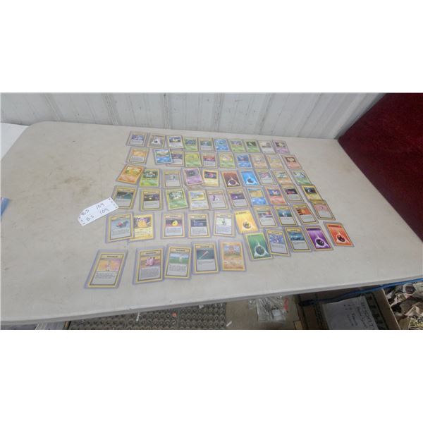 60 Pokémon TCG Wizards of the Coast Base Set, Jungle, and Fossil Cards in Sleeves