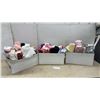 Image 1 : Three Boxes of Assorted Fabric Rolls in Various Colors, Prints, and Sizes