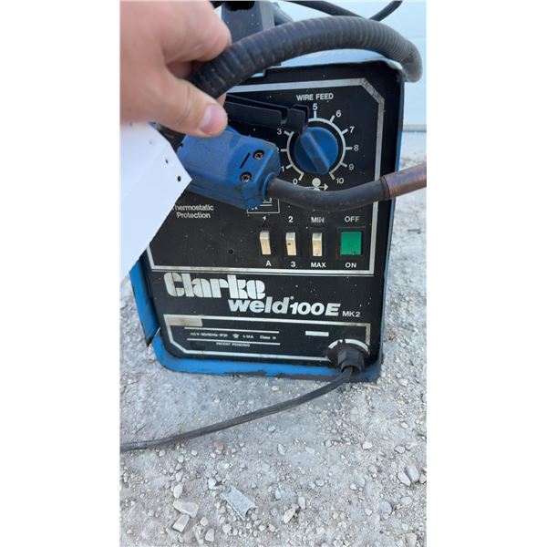 Clarke Weld 100E MK2 MIG Welder, 110V-50/60Hz-IP21, 14A, Class H, and Torch
