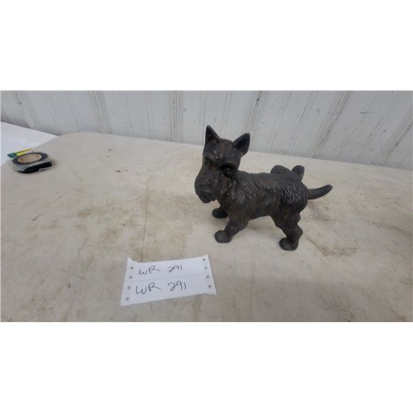 Cast Iron Scottish Terrier Figurine in Playful Standing Pose
