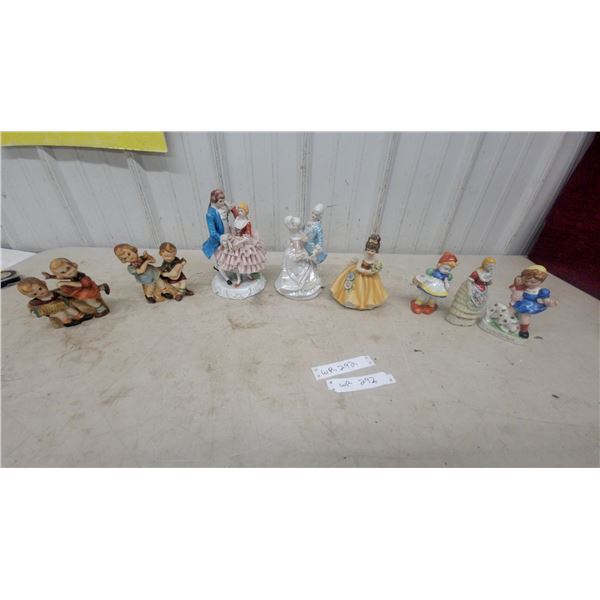 Collection of Porcelain Figurines: 10+ Pieces, Including Children, Couples, and Women