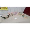 Image 1 : Ceramic Figurines: Pair of Ducks, Pair of Pink Birds, Pink Fish, Pink and Blue Wall Pocket