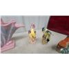 Image 3 : Ceramic Figurines: Pair of Ducks, Pair of Pink Birds, Pink Fish, Pink and Blue Wall Pocket