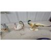 Image 5 : Cobalt Blue Art Glass Vase and Ceramic Deer, Turkey, Pheasant Figurines