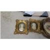 Image 4 : Assorted Framed Wall Art Including Miniature Portraits, Floral Prints, and "No Pets" Sign