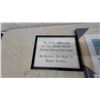 Image 6 : Assorted Framed Wall Art Including Miniature Portraits, Floral Prints, and "No Pets" Sign