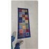 Image 2 : Teal Shag Area Rug and Multi-Colored Geometric Patchwork Runner Rug 21”×54” and 35”×56”