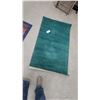 Image 5 : Teal Shag Area Rug and Multi-Colored Geometric Patchwork Runner Rug 21”×54” and 35”×56”
