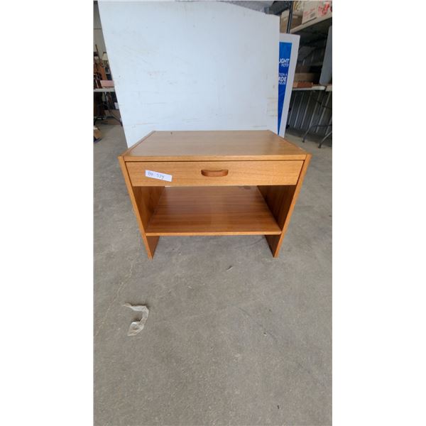 Modern Nightstand with Drawer and Open Shelf 20”×25”×18”