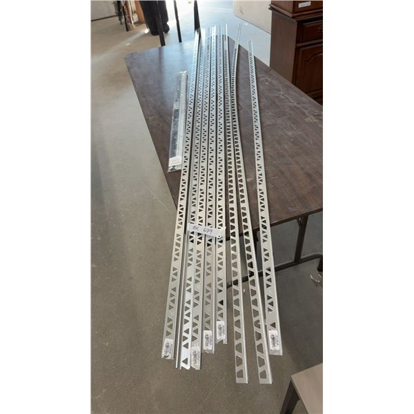 7 3/4 Pieces Extrutech 3/8” (10mm) Tile Edge Trim, 8', Bright Clear Finish, and New 36” Door Sweep