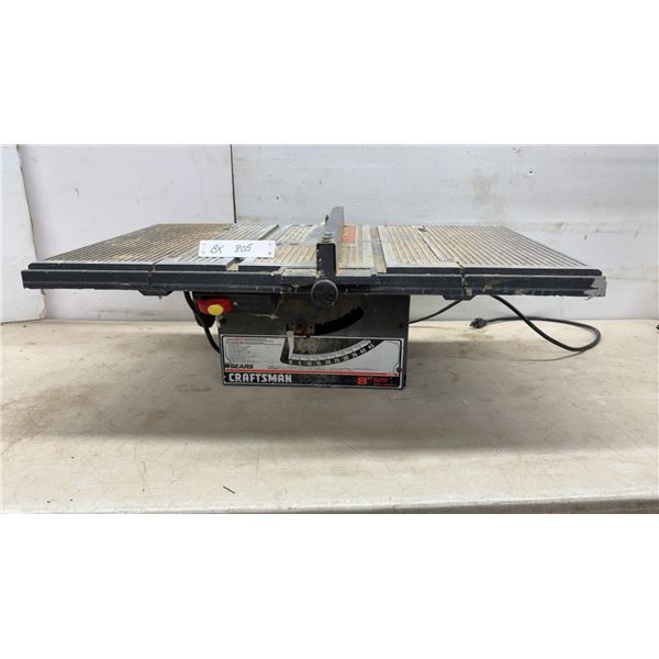 Sears Craftsman 8” Motorized Bench Top Table Saw, Model 113.221611C