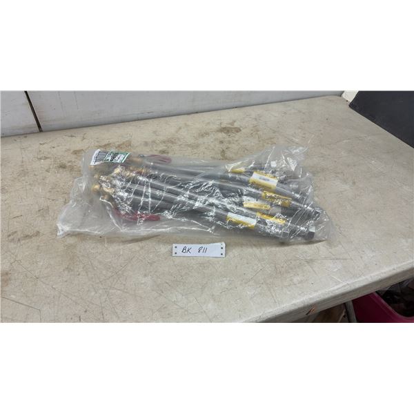New 10 Aqua Dynamic 18” Braided Stainless Steel Water Heater Connectors 3/4” FIP x 1/2” Push-Fit