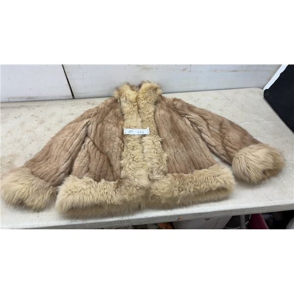 Ladies' Fun Fur Jacket with Fur Lining, Sz S-M