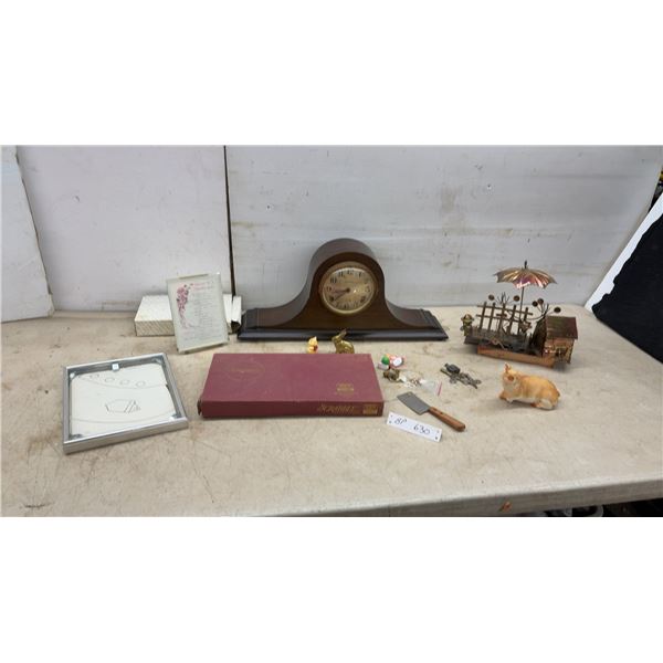 What Is a Marriage Musical Plaque, Scrabble Board Game, Frame, Mantke Clock, with Key No Pendulum
