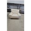 Image 1 : Cream Leather/leather style comfy Armchair