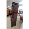 Image 3 : Gibbard Dark Wood China Cabinet with Glass Doors and Brass Handles, 77”×40”×20”