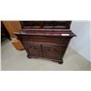 Image 6 : Gibbard Dark Wood China Cabinet with Glass Doors and Brass Handles, 77”×40”×20”