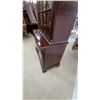 Image 7 : Gibbard Dark Wood China Cabinet with Glass Doors and Brass Handles, 77”×40”×20”