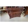 Image 4 : Gibbard Corner Dark Wood China Cabinet with Glass Doors and Lower Cabinets 77”×40”×22” lights up
