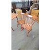 Image 3 : Oak Dining Table with 6 Spindle Back Chairs 30”×49”×36”
