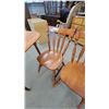 Image 5 : Oak Dining Table with 6 Spindle Back Chairs 30”×49”×36”