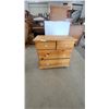 Image 1 : Pine Wood Dresser with 6 Drawers and White Knobs 33”×33”×17”