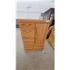 Image 1 : Oak Dresser with 5 Drawers and Cabinet Door 52.6”×33.6”×16”