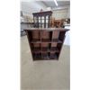 Image 1 : Dark Wood 9-Cubby Storage Shelf 48”×44”×16”
