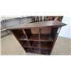 Image 4 : Dark Wood 9-Cubby Storage Shelf 48”×44”×16”