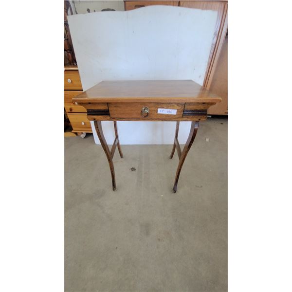 Antique Oak Writing Desk with Drawer and Cabriole Legs 30”×18”"×26”