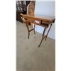 Image 4 : Antique Oak Writing Desk with Drawer and Cabriole Legs 30”×18”"×26”