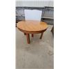 Image 1 : Round 1/4 cut oak Dining Table 29” High 48” diameter with 6 chairs including 2 captains