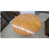 Image 2 : Round 1/4 cut oak Dining Table 29” High 48” diameter with 6 chairs including 2 captains