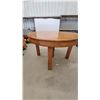 Image 3 : Round 1/4 cut oak Dining Table 29” High 48” diameter with 6 chairs including 2 captains