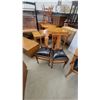 Image 9 : Round 1/4 cut oak Dining Table 29” High 48” diameter with 6 chairs including 2 captains