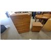 Image 1 : Oak Dresser, Chest of Drawers 45”×31”×16.6”, and Nightstand 22”×21”×16”