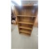 Image 1 : Oak Bookcase with Five Shelves and Four-Compartment Top Shelf 64”×34”×12”