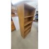 Image 2 : Oak Bookcase with Five Shelves and Four-Compartment Top Shelf 64”×34”×12”