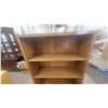 Image 3 : Oak Bookcase with Five Shelves and Four-Compartment Top Shelf 64”×34”×12”