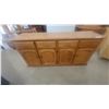 Image 1 : Oak Wood Dresser/buffet/ t.v stand 32”×69”×17.6”