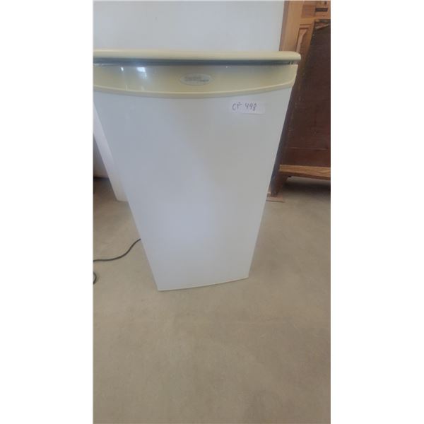 Danby Designer Compact Refrigerator, White and Cream, with Interior Shelving