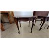 Image 2 : Two Oval Wood Side Tables, 20”×21”×28”