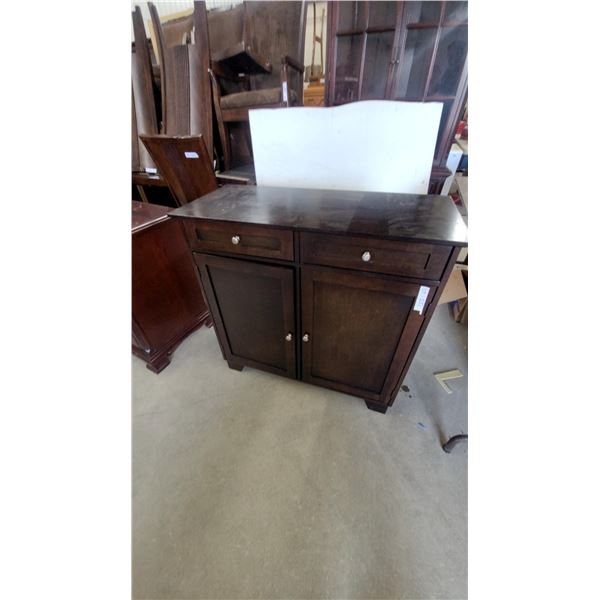 Dark Wood Sideboard with Two Drawers and Two Cabinet Doors 36”×36”×16”