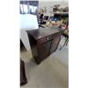 Image 4 : Dark Wood Sideboard with Two Drawers and Two Cabinet Doors 36”×36”×16”