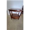Image 1 : French Provincial Style Two-Tier End Table with Drawer 26”×22”×15”
