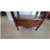 Image 4 : French Provincial Style Two-Tier End Table with Drawer 26”×22”×15”